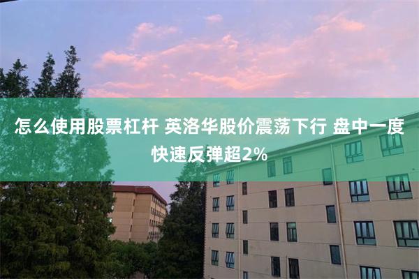 怎么使用股票杠杆 英洛华股价震荡下行 盘中一度快速反弹超2%
